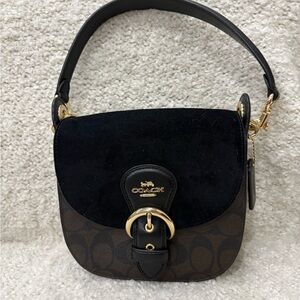 Coach Black and Brown Shoulder Bag